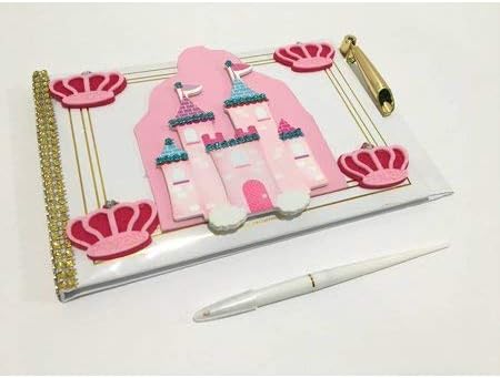 Подарък под формата на книга за гости на рожден ден в розов замък на принцеси в детската градина