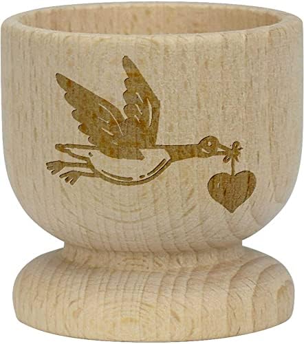Дървена чаша за яйца Azeeda Летят птица със сърцето си (EC00022566)