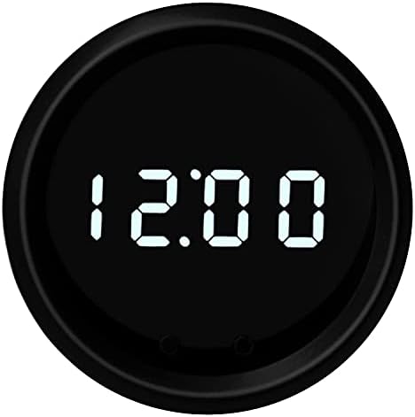 Led цифров часовник 2 1/16 програмируеми с 2 Копчета Черно Панел (бял)