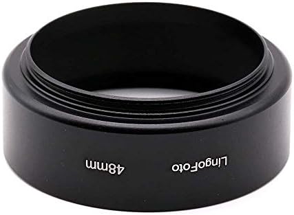 LingoFoto Стандартна Метална сенник за обектив обектив с Винтовым Монтиране 48 мм за Огледално-рефлексен фотоапарат Canon QL17 GIII