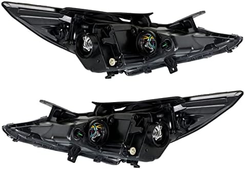 Подмяна на фаровете LABLT възли за Hyundai Sonata 2011-2014, двойка фарове, черен корпус, проектор с прозрачни лещи
