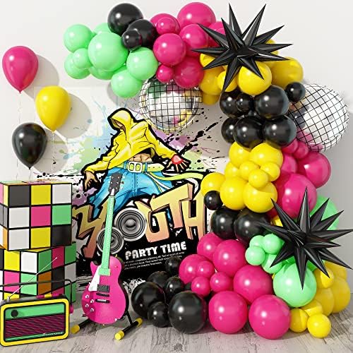 80-те 90-те години декорации за партита, диско топка засводени комплект на 80-те и 90-те години на тема украса на партията, 80-те, 90-те
