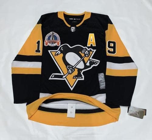 Брайън Троттье подписа Тениска Adidas Pittsburgh Penguins 1991 Cup Jersey Psa Coa - Тениски НХЛ с автограф