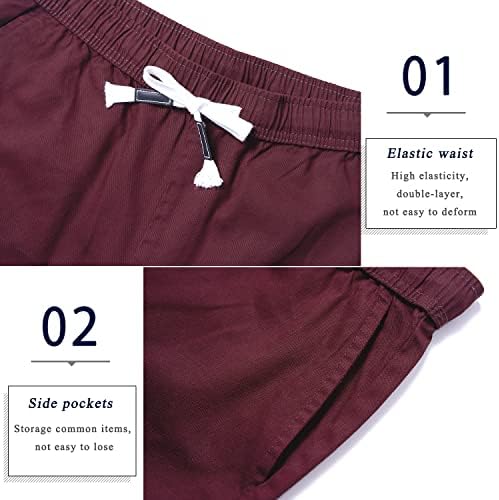 Мъжки къси панталони-Карго APTRO с Еластичен колан Свободно, Намаляване, Летни Ежедневни Памучни Работни Панталони Свободно Намаляване