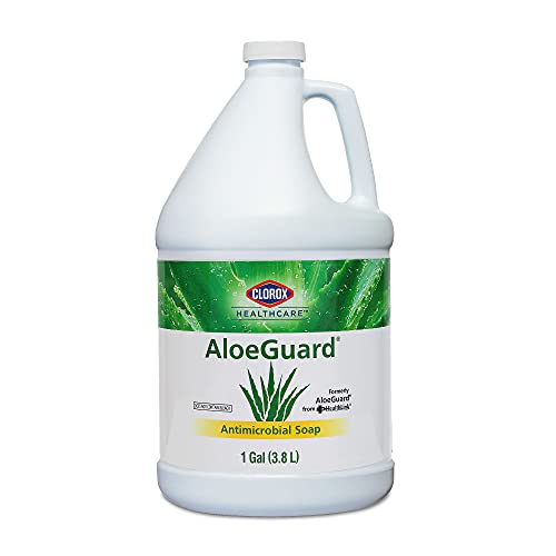 Противомикробно сапун Clorox Healthcare AloeGuard, бутилка обем 1 Галон | Противомикробно сапун за ръце за медицински работници и ежедневна
