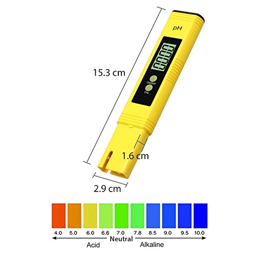 ALLmeter Точно Контролира нивата на pH с помощта на дигиталния рН-метър-Тестер, Прецизно тестване на pH за Аквариуми, басейни, хидропоника,