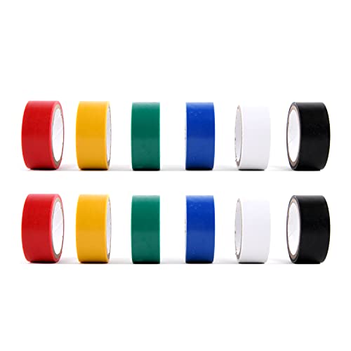 Тиксо Kingman (12 ролки в опаковка) Различни цветове с размер 3/4 от инча на 6,6 фута (1 опаковка)