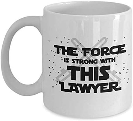 Силата е силна с това адвокат За адвокат Забавна Идея цитат на подаръчни Чаши за Кафе - честит рожден ден, Благодаря, честит Празник