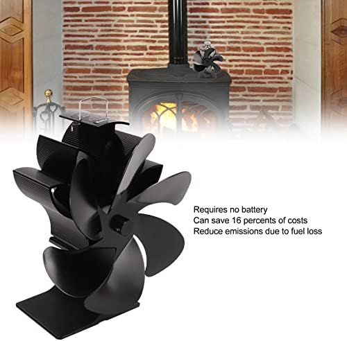 Вентилатор за печки с топлинна захранването Zerodis, не изисква електричество, Камина, вентилатор с 6 Остриета, Безшумно Работеща печка