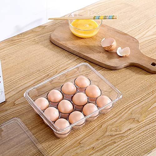 PDGJG Кутия за яйца в хладилник за съхранение на яйца, кутия за съхранение на продукти, тава за яйца, решетка за яйца, кухненски прозрачна
