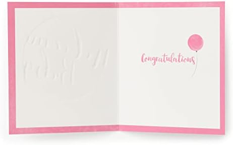Картичка за майка Kindred New Baby Girl С дизайн във формата на Розов балон За родителите си, От студио