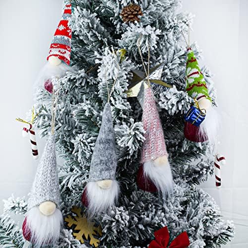 Коледни Джуджета, Определени Висящи украшения за Елхи от 5 парчета, Плюшено Джудже, ръчно изработени, на Шведската Скандинавски Кукла