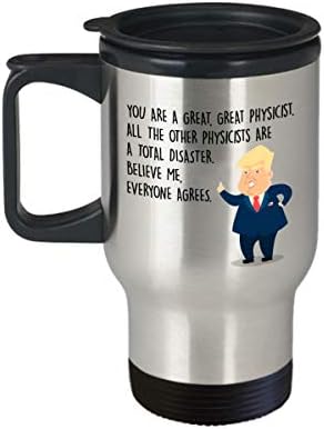 Забавна чаша за пътуване с физик - Председател на Донал Тръмп - най-Добрите Персонални подаръци по поръчка за лекари, фармацевти, медицински