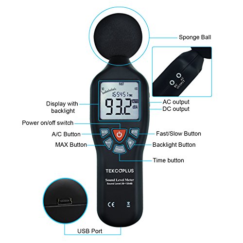 Машина за висока точност Измерване на нивото на звука в Децибели Led Монитор LCD дисплей С Подсветка за Измерване на Звуково шум 30 db
