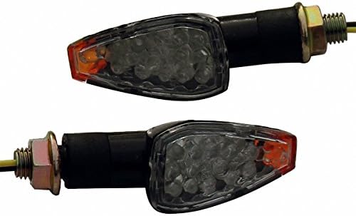 MotorToGo Черен LED Поворотник За Мотоциклет, Странични Маркер Показатели, Светлини, Съвместими за 2003 Yamaha PW50