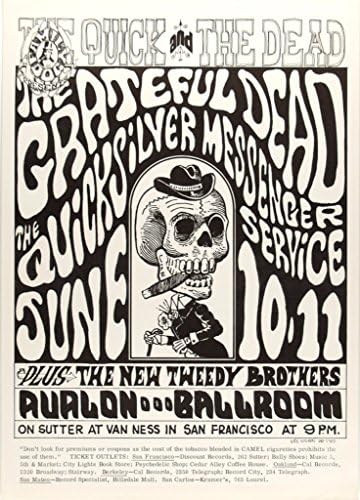 Концертен плакат Grateful Dead 1966 г., Бална зала Avalon в отлично състояние (FD-12)