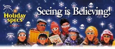 3d Коледни очила - Празнични характеристики - Превръщат Коледни светлини В Магически Послания - Порхающие Ангели - 3 чифта