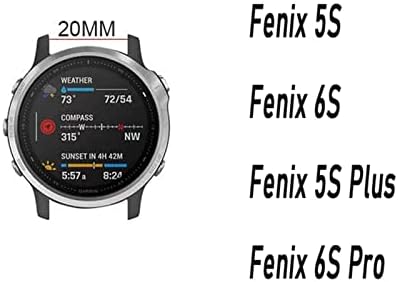 OTGKF 20 мм Спортен Силиконов каишка за часовник Garmin Fenix 6X6 6S Pro 5X 5S Plus с катарама от розово злато EasyFit Быстроразъемный