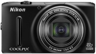 Цифров фотоапарат Nikon COOLPIX S9500 Wi-Fi с 22-кратно увеличение и GPS (черен) (СТАР МОДЕЛ)