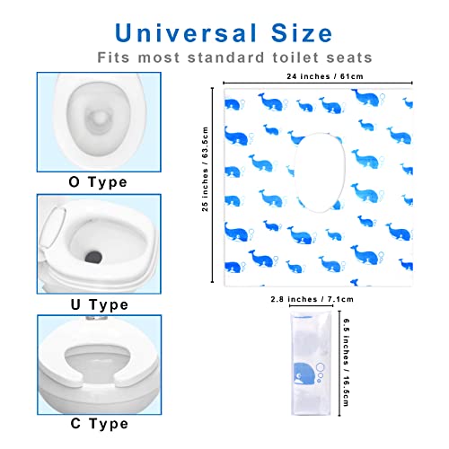 CHFONG 20 Опаковки за Еднократна употреба, покривала за седалките на тоалетната чиния с размер 25x24 инча + 8,4x5,9x4,5 в черна Ковчега