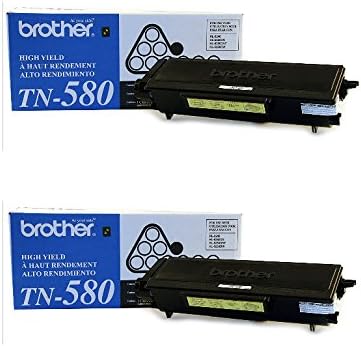 Истински Brother TN580 (TN-580) Касета с черен тонер висок добив, 2 опаковки