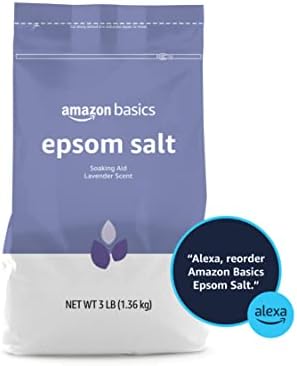 Търговска марка -Средство за накисване на английската сол Solimo, магнезиев сулфат USP, 8 паунда, 128 грама, опаковка от 3 броя и Basics,