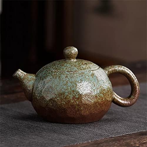 Дебел японски керамичен чайник в стил ретро със странична дръжка, чай набор от домакински чайник (Цвят: A, размер: 230 мл)