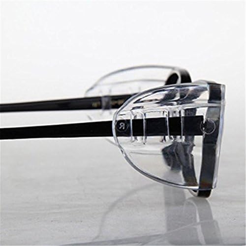 Странични щитове за защитни очила Auony, 2 Двойки Режийни Прозрачни странични визии за защитни очила - Идеални за очила за малкия и среден