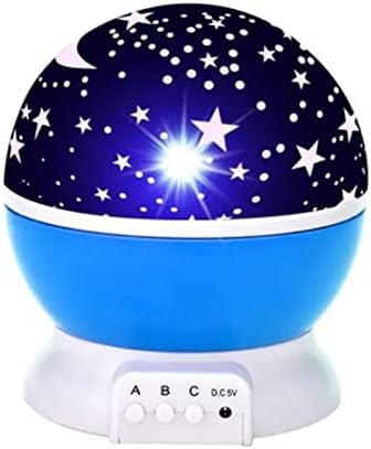 Лампа за Проектор под формата на звезди за деца, Тавана Проектор под формата на Звезди, Детски лека нощ с 6 цветове, осветление и въртене