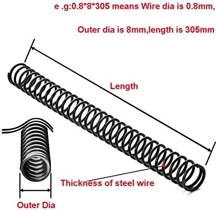 Пружина компресия Возвратная пружина на проводник с диаметър 0,6 mm 0,7 mm Стоманена Пружина нажимная пружина диаметър 5-7 мм, Y-образен