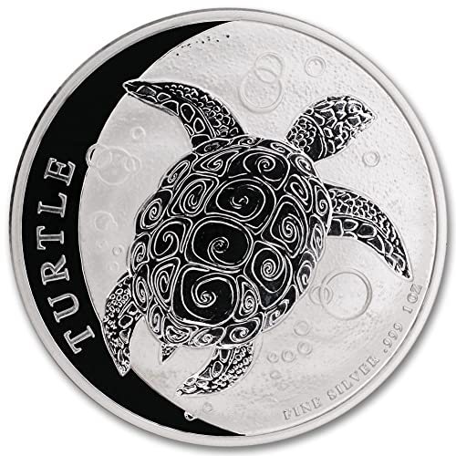 2013 г. - до Момента (Случаен година) 1 унция Ниуейской сребърна монета във формата на костенурка Ястреб клюн, Брилянт, без да се прибягва,