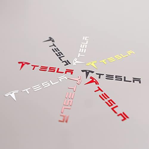 за етикети на Tesla, 3D Стикери YIJIO са Предназначени за аксесоари Tesla Model 3/Model Y, Стикери с логото на емблемата на Tesla, Метални