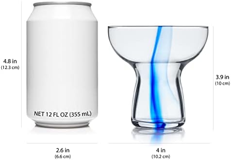 Чашите за маргарита Libbey Blue Ribbon без крака, 10,25 унция, Комплект от 6