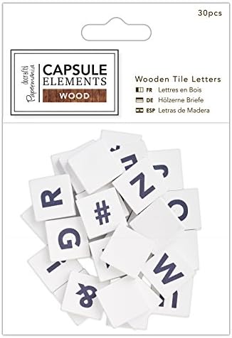 изделия от хартия Елементи Мания Дърво Букви от дървени плочки (30 броя)