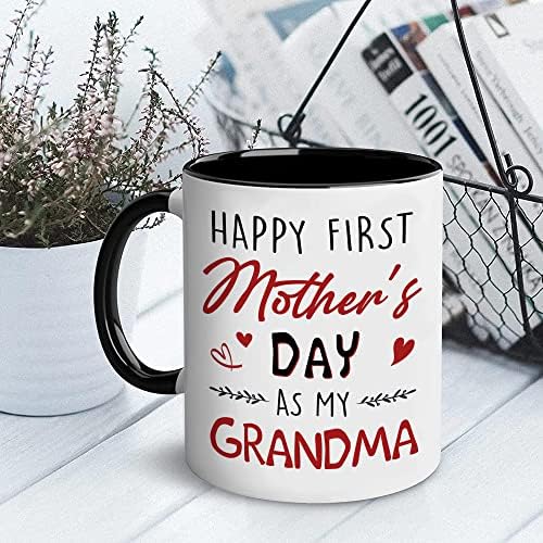 Персонални Кафеена Чаша За баба С 1-ия Ден на Майката като Чаши на баба ми, с Чаша По поръчка, Подаръци За баба, Баба Джиджи, Подаръци