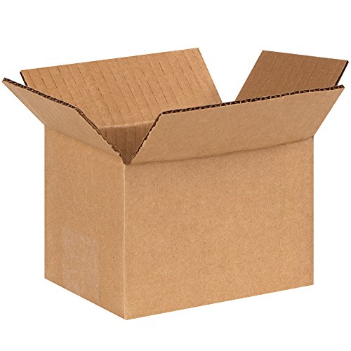 Кутии за съхранение от велпапе Aviditi, 6 L x 4 W x 4 H, Кафяви / Крафт, Опаковка по 25 парчета, Сгъваеми, се Изпращат и се съхраняват
