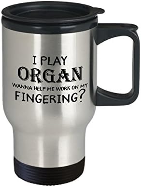 Църковни Органисты Кафе Пътна Чаша за Най-Забавна Уникална Чаена Чаша е Идеална Идея За Мъже, Жени, Аз свиря на орган с Пръсти