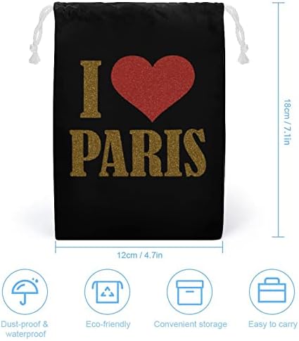 Аз Обичам Париж, Холщовая Чанта За Съхранение, Множество Авоська на съвсем малък, Чанта за количка, Чанта за Дома, Пътуване