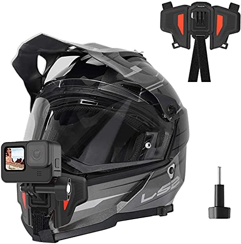 Определяне на Брадичката Мотоциклетни шлем BETTORCAM за Go Pro Hero Max 10/ 9/ 8/ 7/ 6/ 5, Закопчалка за шлем, се Стяга за каишка, Държач