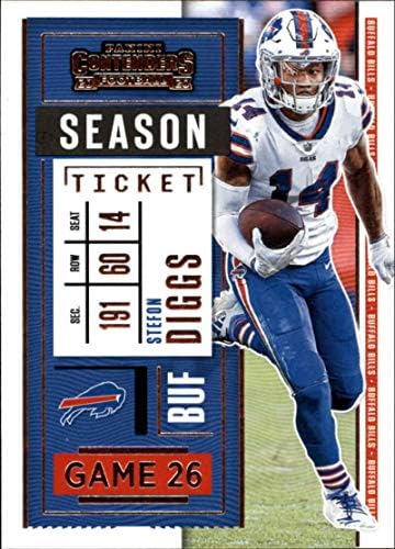 Сезонен билет NFL Претенденти 2020 № 91 Стивън Диггс Бъфало Биллс Официалната футболна търговска картичка от Панини America (използва