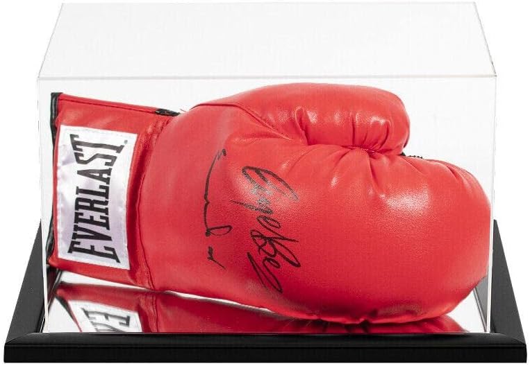 Боксови ръкавици с автограф от Шугър Рей Леонард - Вечната акрилна витрина - Боксови ръкавици с автограф