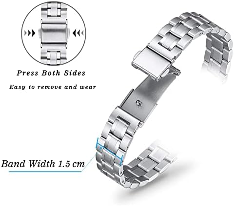 Тънък взаимозаменяеми каишка STILROLL, съвместим с Apple Watch 38 мм 40 мм 41 мм 42 мм 44 мм 45 мм на 49 мм, метална верижка от неръждаема
