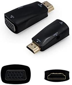 Адон 5 Опаковки активно адаптер HDMI Male to VGA Female Черен цвят HDMI2VGAADPT-5PK