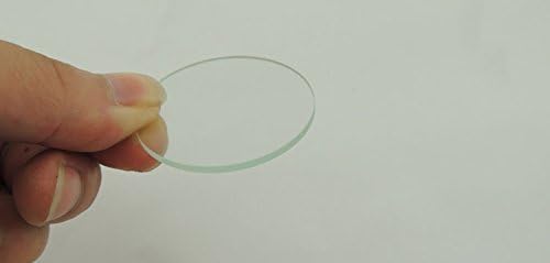 2 ЕЛЕМЕНТА 64 mm x 4 mm Прозрачна Стъклена Плоска Леща кръгла леща