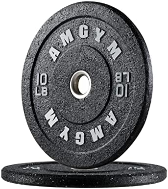 Бамперные плоча AMGYM, 2-Инчов Олимпийските Ел. плоча Hi-Bounce за вдигане на тежести и силови тренировки, по Двойки или Комплекти