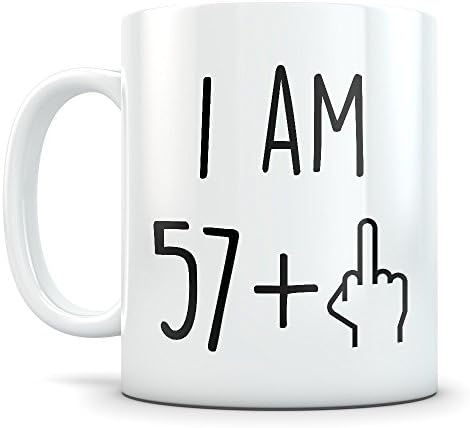 Забавен подарък за 58-ия рожден ден за жените и мъжете - Кафеена чаша Happy Bday на 58 години - Идеята за Равенство - най-Добрите подаръци