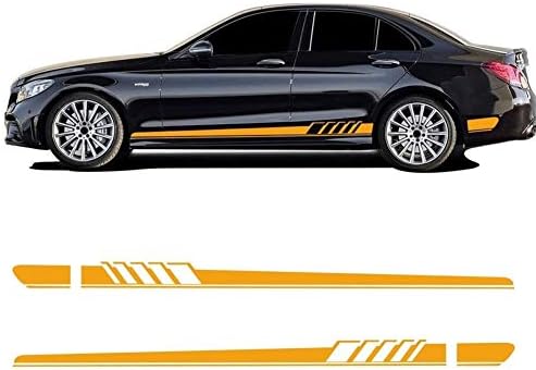 XMEIFEI резервни ЧАСТИ Стикер в Страничната Ивица за Mercedes Benz W205 C180 C200 C63 AMG Страничната Пола Венец за Тяло (Името на цвета: