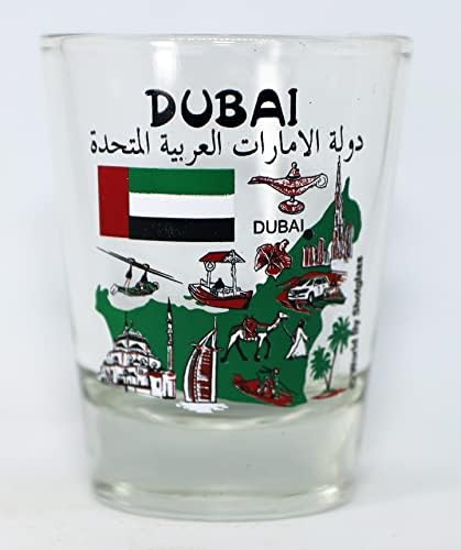 Дубай, Обединени Арабски Емирства (ОАЕ) Забележителности Колаж Чаша
