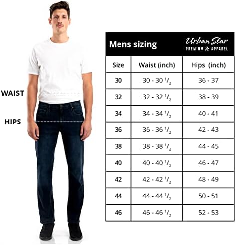 Мъжки дънки Urban Star Свободно намаляване – Стрейчевые дънки с Прави штанинами за мъже – Удобни панталони Superflex