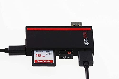 Navitech 2 в 1 Лаптоп /Таблет USB 3.0/2.0 на Адаптер-hub /Вход Micro USB устройство за четене на карти SD/Micro SD слот, Съвместим с